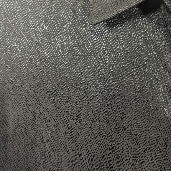 Rudi Miro Eloisa Shirt Dress Black Short Sleeve Textural Print Lagenlook Size 8 - Picture 7 of 10